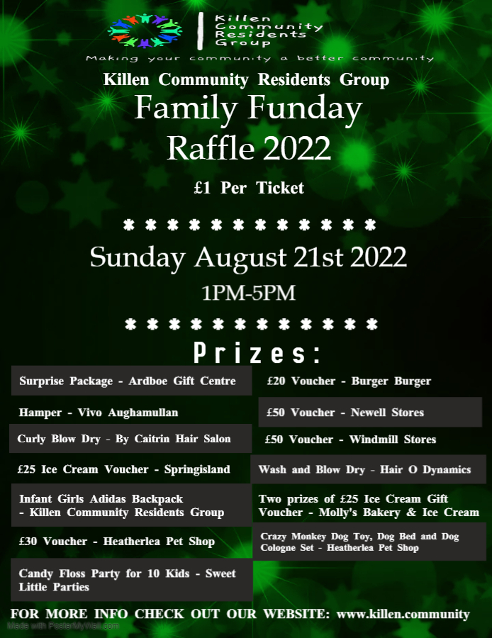Family Funday Returns - Raffle Prize List